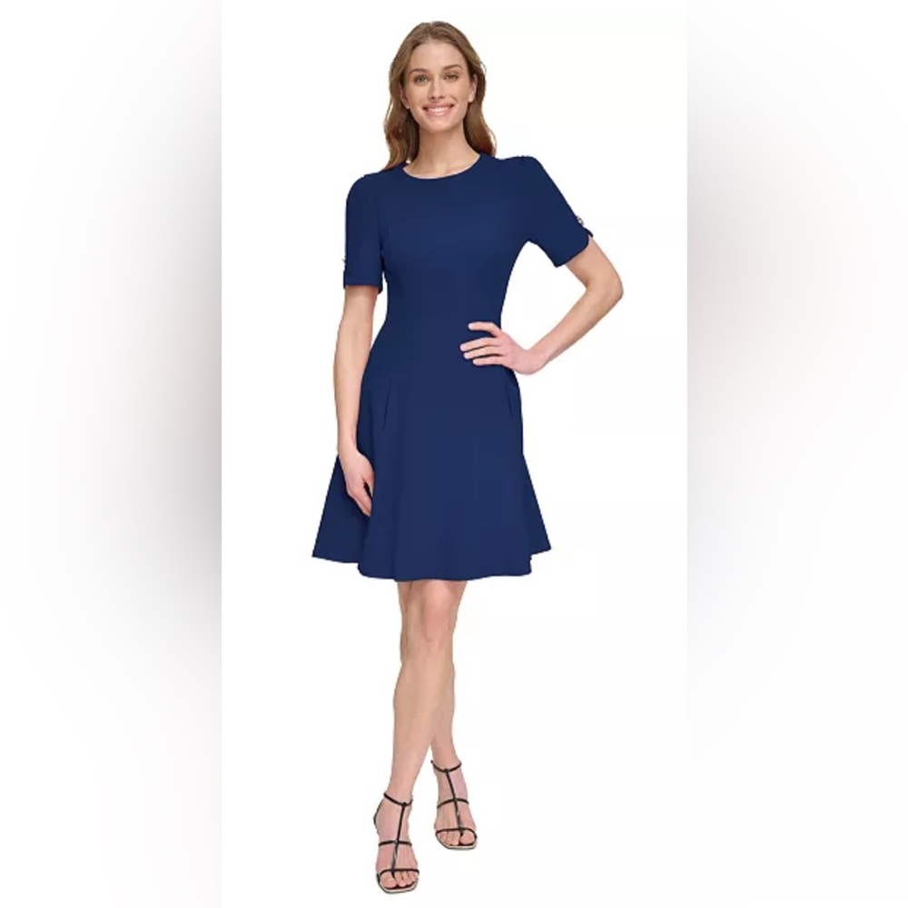DKNY
Women's Button-Detail Short-Sleeved Fit & Flare Dress 8